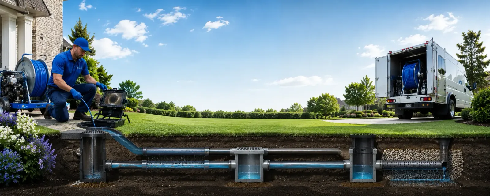 Outdoor drain cleaning information for Paris Crossing, IN